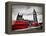 London, the Uk. Red Buses in Motion and Big Ben, the Palace of Westminster. the Icons of England In-Michal Bednarek-Framed Premier Image Canvas