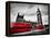 London, the Uk. Red Buses in Motion and Big Ben, the Palace of Westminster. the Icons of England In-Michal Bednarek-Framed Premier Image Canvas