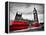 London, the Uk. Red Buses in Motion and Big Ben, the Palace of Westminster. the Icons of England In-Michal Bednarek-Framed Premier Image Canvas