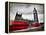 London, the Uk. Red Buses in Motion and Big Ben, the Palace of Westminster. the Icons of England In-Michal Bednarek-Framed Premier Image Canvas