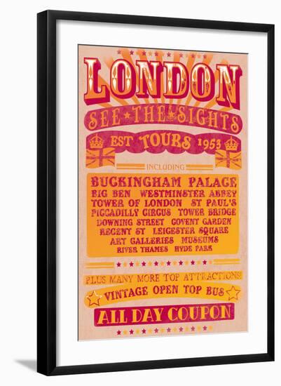 London Tours '53-The Vintage Collection-Framed Art Print