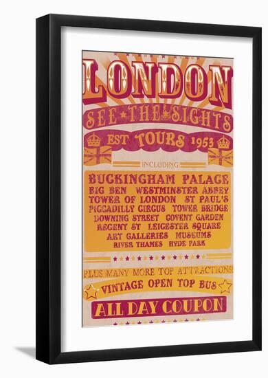 London Tours '53-The Vintage Collection-Framed Giclee Print
