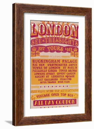 London Tours '53-The Vintage Collection-Framed Giclee Print