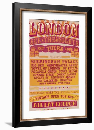 London Tours '53-The Vintage Collection-Framed Giclee Print