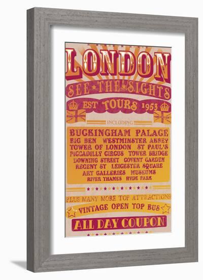 London Tours '53-The Vintage Collection-Framed Giclee Print