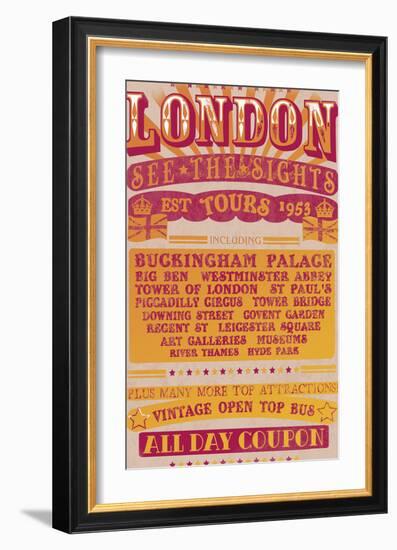 London Tours '53-The Vintage Collection-Framed Giclee Print