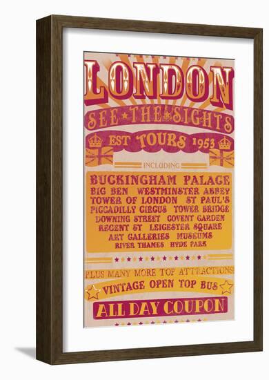 London Tours '53-The Vintage Collection-Framed Giclee Print