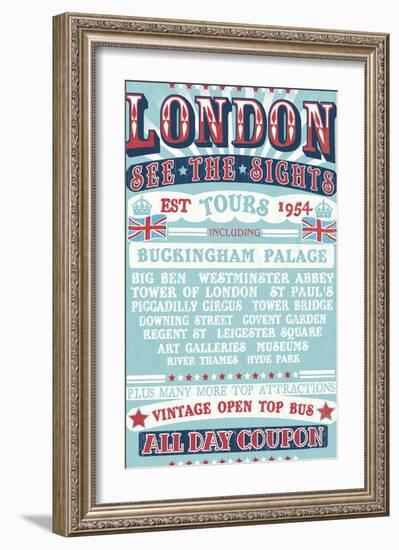 London Tours '54-The Vintage Collection-Framed Giclee Print