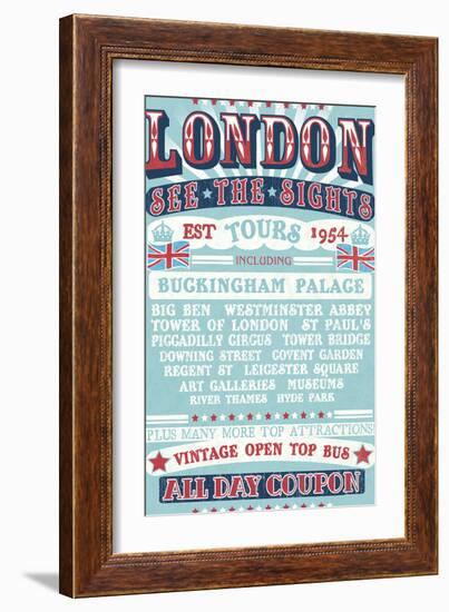 London Tours '54-The Vintage Collection-Framed Giclee Print