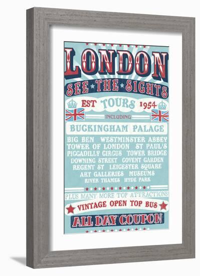 London Tours '54-The Vintage Collection-Framed Giclee Print