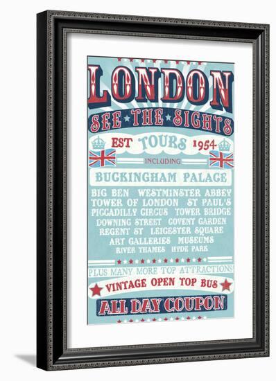 London Tours '54-The Vintage Collection-Framed Giclee Print