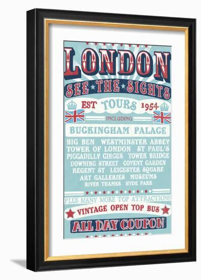 London Tours '54-The Vintage Collection-Framed Giclee Print