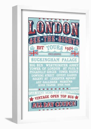 London Tours '54-The Vintage Collection-Framed Giclee Print