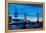 London Tower Bridge and The Shard at Dusk-Markus Bleichner-Framed Stretched Canvas