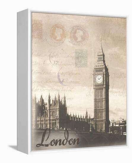 London Travelogue-Ben James-Framed Stretched Canvas
