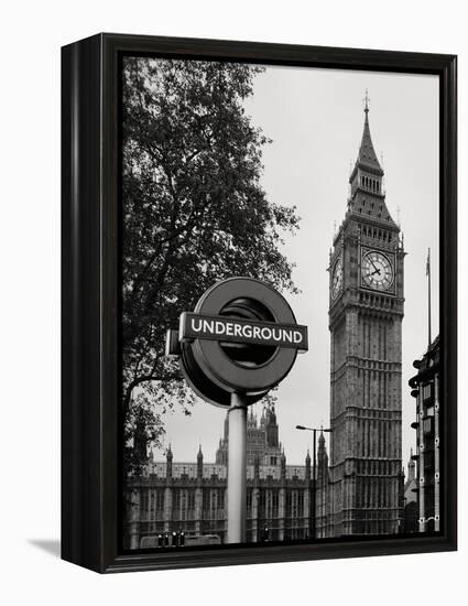 London Trip II - Monochrome-Joseph Eta-Framed Stretched Canvas