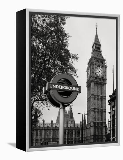 London Trip II - Monochrome-Joseph Eta-Framed Stretched Canvas