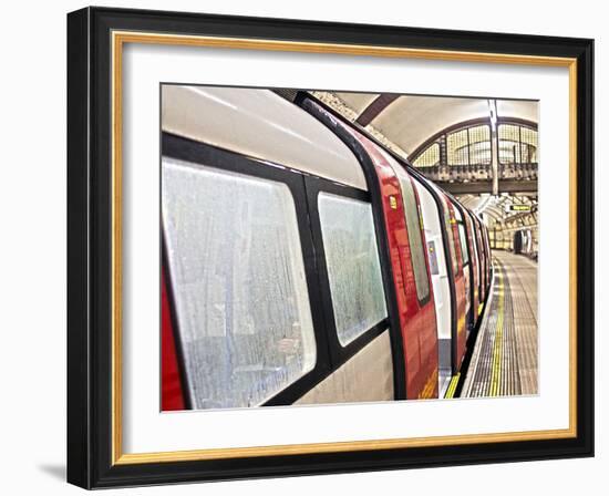 London Tube Train-Toula Mavridou-Messer-Framed Photographic Print