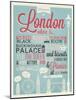 London Typographical Background-Melindula-Mounted Art Print