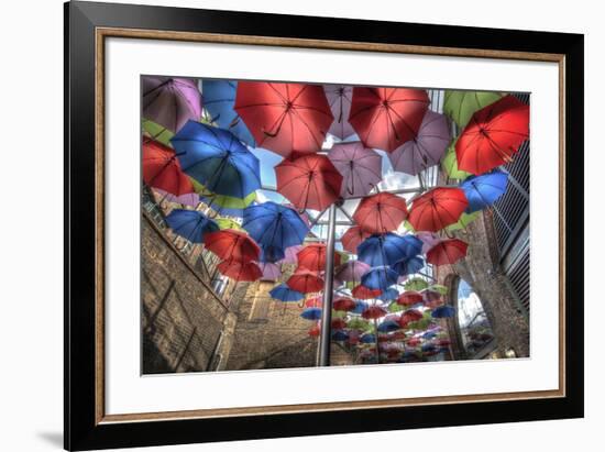 London Umbrella Art-null-Framed Premium Giclee Print