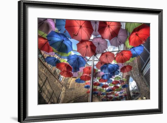 London Umbrella Art-null-Framed Premium Giclee Print