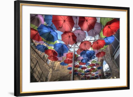 London Umbrella Art-null-Framed Premium Giclee Print