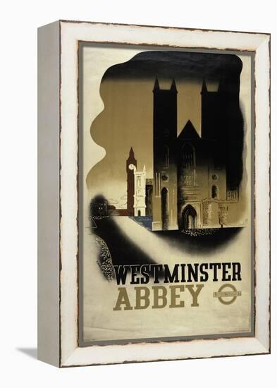 London Underground Poster Featuring Westminster Abbey, 1934-null-Framed Premier Image Canvas