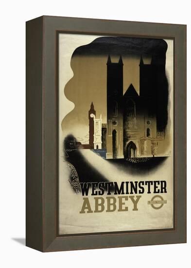 London Underground Poster Featuring Westminster Abbey, 1934-null-Framed Premier Image Canvas