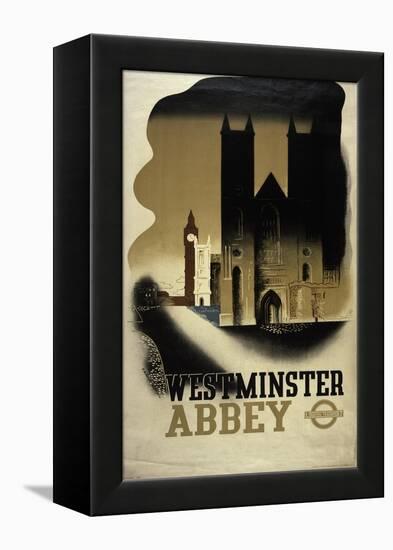 London Underground Poster Featuring Westminster Abbey, 1934-null-Framed Premier Image Canvas