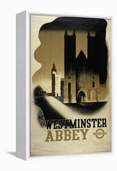 London Underground Poster Featuring Westminster Abbey, 1934-null-Framed Premier Image Canvas