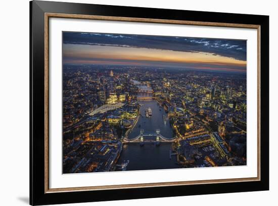 London Vista - The Rush-Jason Hawkes-Framed Giclee Print