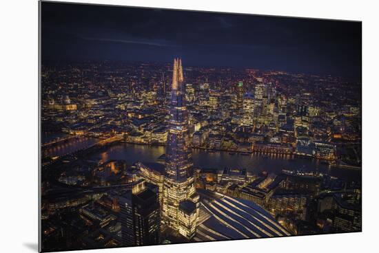 London Vista - The Shard-Jason Hawkes-Mounted Giclee Print