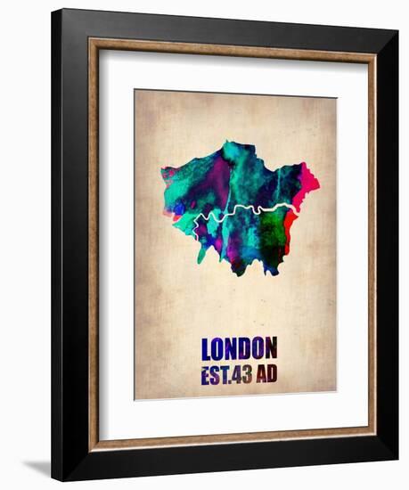 London Watercolor Map 2-NaxArt-Framed Art Print