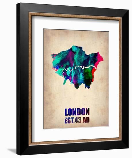 London Watercolor Map 2-NaxArt-Framed Art Print