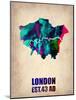 London Watercolor Map 2-NaxArt-Mounted Art Print