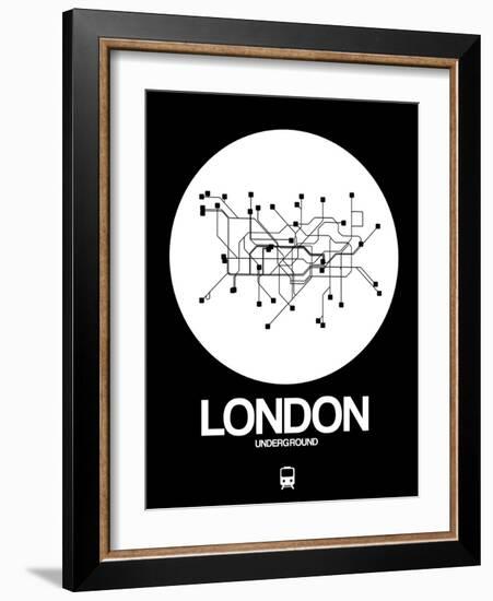 London White Subway Map-NaxArt-Framed Art Print