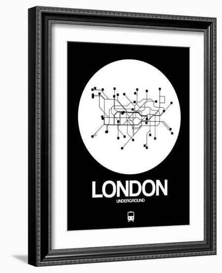 London White Subway Map-NaxArt-Framed Art Print