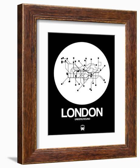 London White Subway Map-NaxArt-Framed Art Print