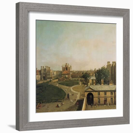 London, Whitehall and Privy Garden as Seen from the Richmond House, 1746-47-Canaletto-Framed Giclee Print