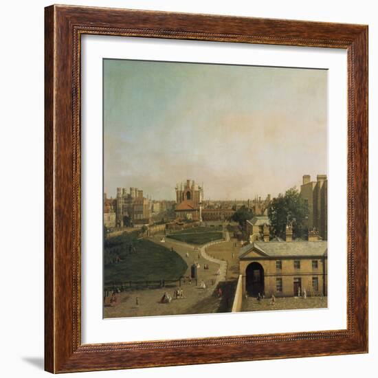 London, Whitehall and Privy Garden as Seen from the Richmond House, 1746-47-Canaletto-Framed Giclee Print