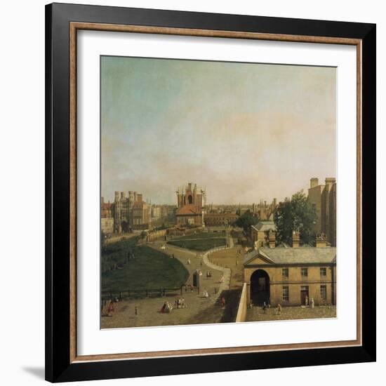 London, Whitehall and Privy Garden as Seen from the Richmond House, 1746-47-Canaletto-Framed Giclee Print