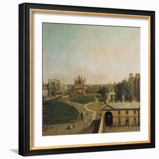 London, Whitehall and Privy Garden as Seen from the Richmond House, 1746-47-Canaletto-Framed Giclee Print