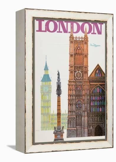 London-David Klein-Framed Stretched Canvas