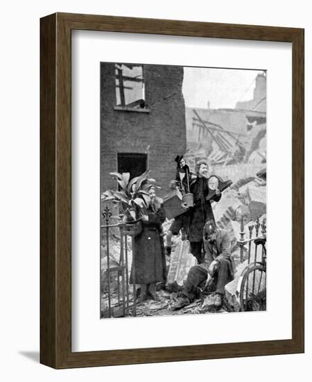 Londoners Made Homeless by a German Air Raid During the Blitz, World War II, October 1940-null-Framed Giclee Print