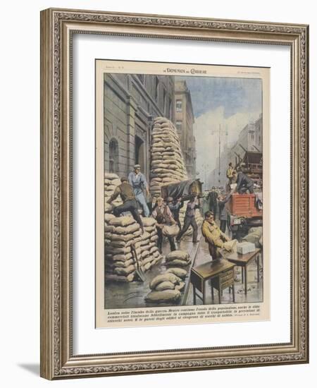 Londoners Prepare Blitz-Achille Beltrame-Framed Art Print