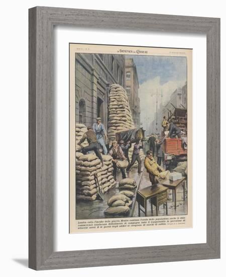 Londoners Prepare Blitz-Achille Beltrame-Framed Art Print