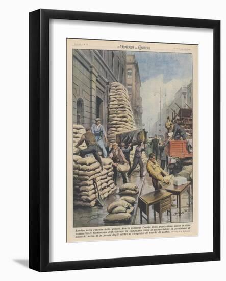 Londoners Prepare Blitz-Achille Beltrame-Framed Art Print