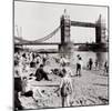 Londoners Relax on Tower Beach, c.1952-Henry Grant-Mounted Art Print