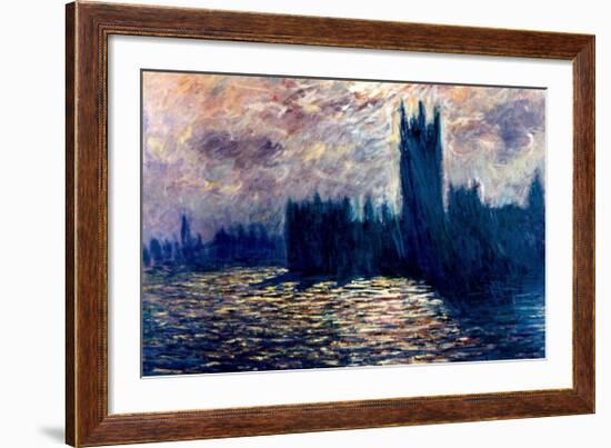 Londres de Parlement-Claude Monet-Framed Art Print