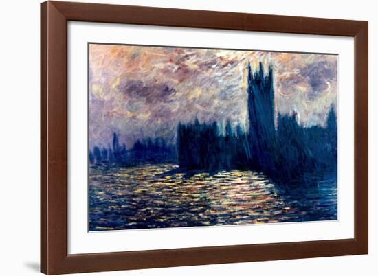 Londres de Parlement-Claude Monet-Framed Art Print